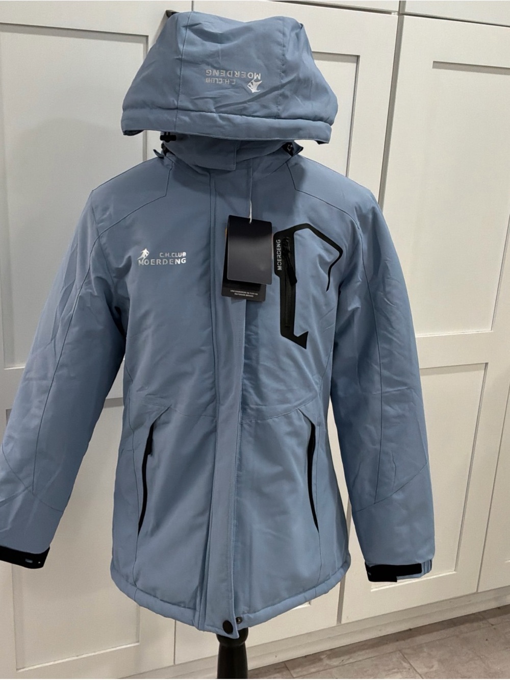 Women’s Ski Jacket Waterproof Warm Winter Coat Hooded Snowboarding S Blue